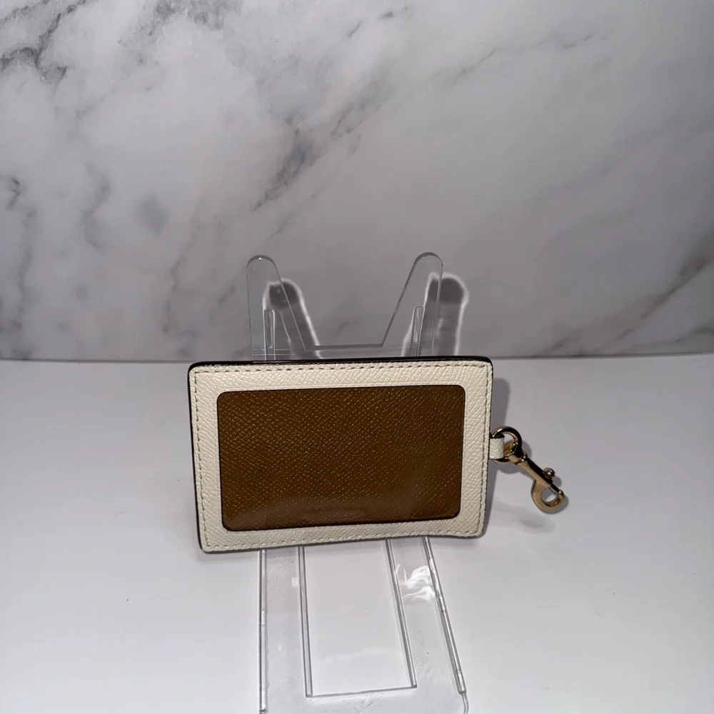 Coach Ivory Card Holder with Gold Clip